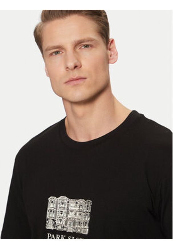 Jack & Jones T-Shirt Boston 12273400 Czarny Relaxed Fit. Kolor: czarny. Materiał: bawełna
