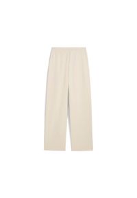 Puma Spodnie Wardrobe Ess Straight Dk 62977487. Kolor: beżowy. Materiał: dresówka