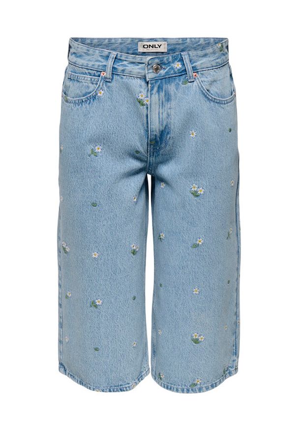 only - ONLY Szorty jeansowe Cobain 15349519 Niebieski Loose Fit. Kolor: niebieski. Materiał: bawełna
