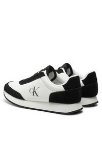 Calvin Klein Jeans Sneakersy Runner Laceup Low Mix Mg YW0YW01798 Biały. Kolor: biały. Materiał: skóra, zamsz