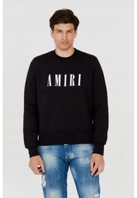Amiri - AMIRI Czarna bluza męska z dużym białym logo. Kolor: czarny