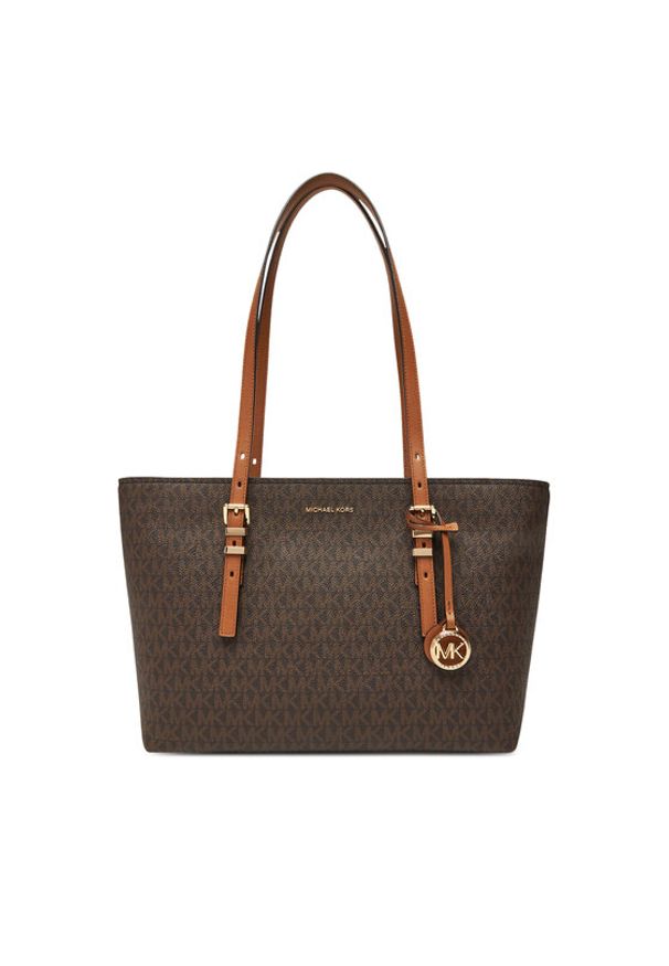 MICHAEL Michael Kors Torebka Quinn 30T5GQNT2B Brązowy. Kolor: brązowy. Materiał: skórzane