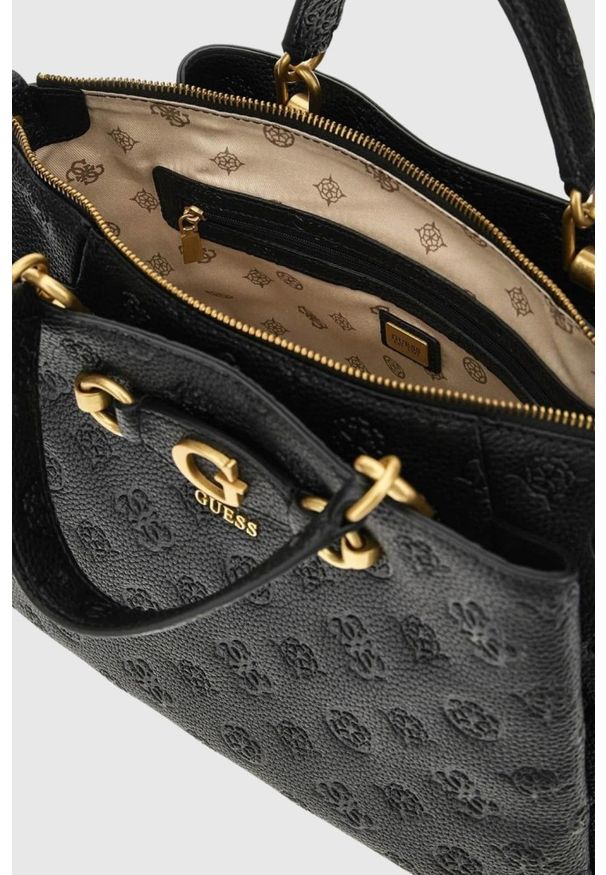 Guess - GUESS Czarna torebka Izzy Peony Girlfriend. Kolor: czarny