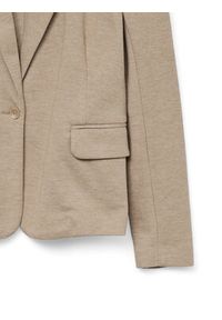 Vero Moda Marynarka Julia 10154123 Beżowy Regular Fit. Kolor: beżowy. Materiał: bawełna #2