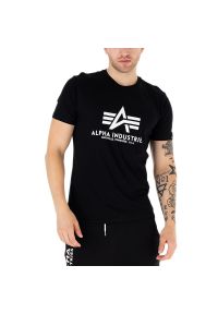 Koszulka Alpha Industries Basic T-shirt 10050103 - czarna. Kolor: czarny. Materiał: jersey, bawełna, materiał