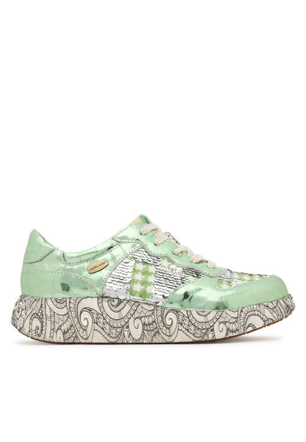 Laura Vita Sneakersy Nikito 52 Zielony. Kolor: zielony. Materiał: skóra