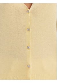 Morgan Kardigan 251-MBATSI Żółty Slim Fit. Kolor: żółty. Materiał: syntetyk #4