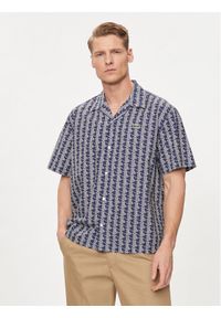 Lacoste Koszula CH8792 Brązowy Regular Fit. Kolor: niebieski. Materiał: bawełna