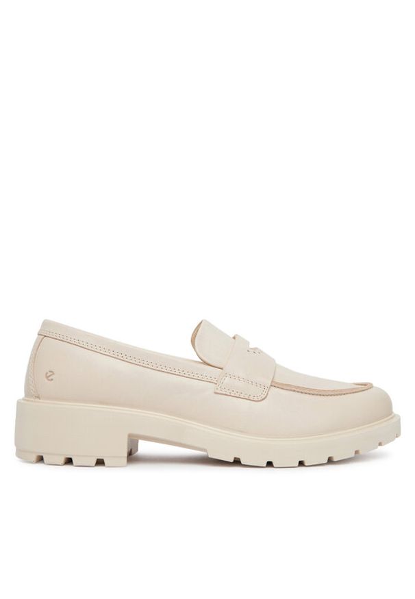 ecco - ECCO Loafersy Metropole Vienna 23133301378 Beżowy. Kolor: beżowy. Materiał: skóra
