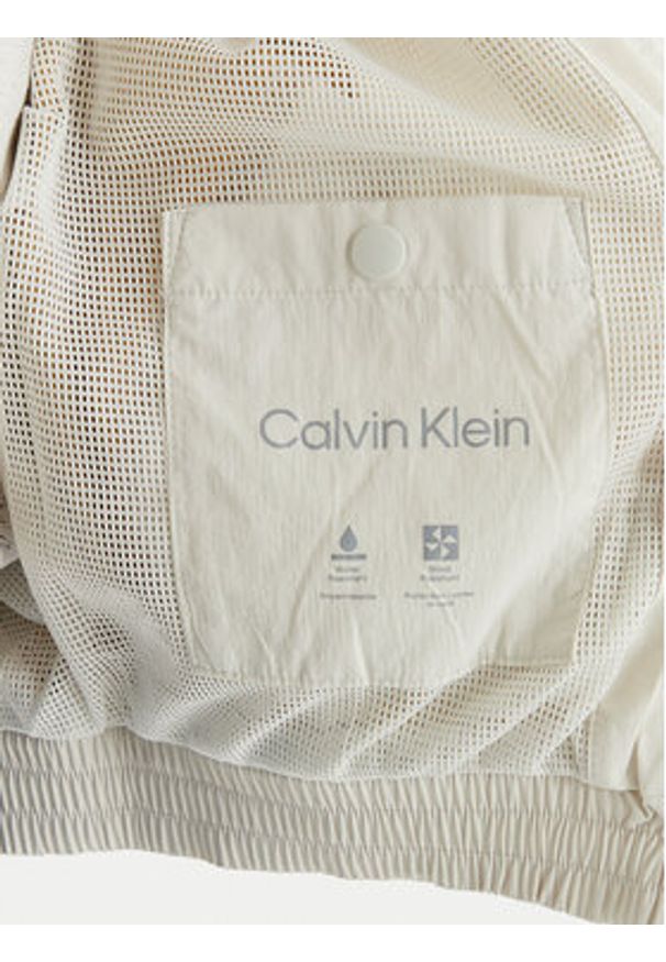 Calvin Klein Jeans Kurtka bomber LV047F506G Beżowy Regular Fit. Kolor: beżowy. Materiał: syntetyk