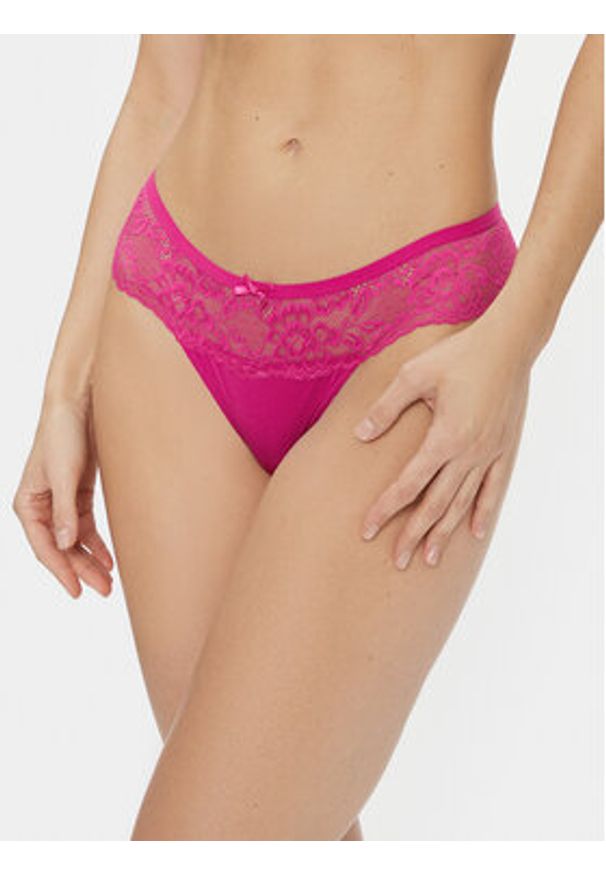 Hunkemöller Komplet 3 par stringów Bianca 202870 Różowy. Kolor: różowy. Materiał: syntetyk