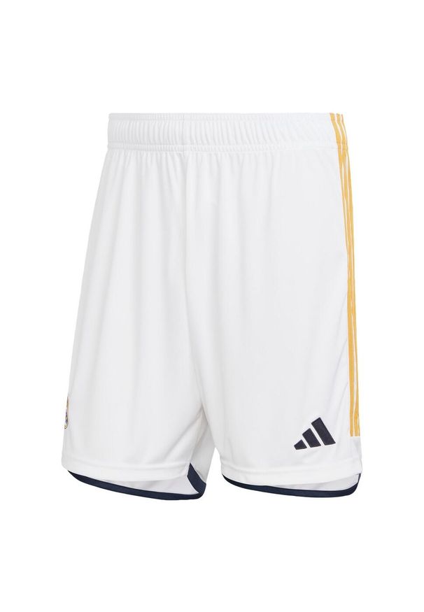 Spodenki do piłki nożnej męskie Adidas Real Madrid 23/24 Home Shorts. Kolor: biały. Materiał: materiał