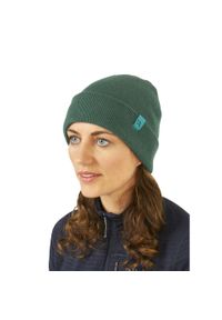 Czapka dzianinowa podwijana Rab Adzuki Beanie. Kolor: zielony. Materiał: dzianina