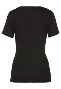 T-shirt z przyjaznej dla środowiska wiskozy bonprix czarno-biało-piaskowo-srebrny z nadrukiem. Kolor: czarny. Materiał: wiskoza. Wzór: nadruk #2