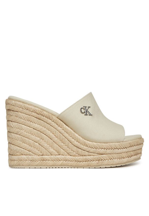 Calvin Klein Jeans Espadryle Wedge Rope Slide Mg YW0YW01699 Écru. Materiał: materiał