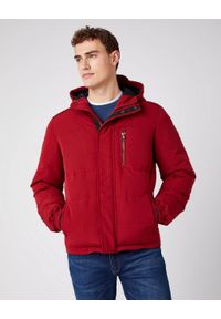 Wrangler - ZIMOWA KURTKA MĘSKA WRANGLER THE BODYGUARD BIKING RED W4D7WWX2G. Sezon: zima