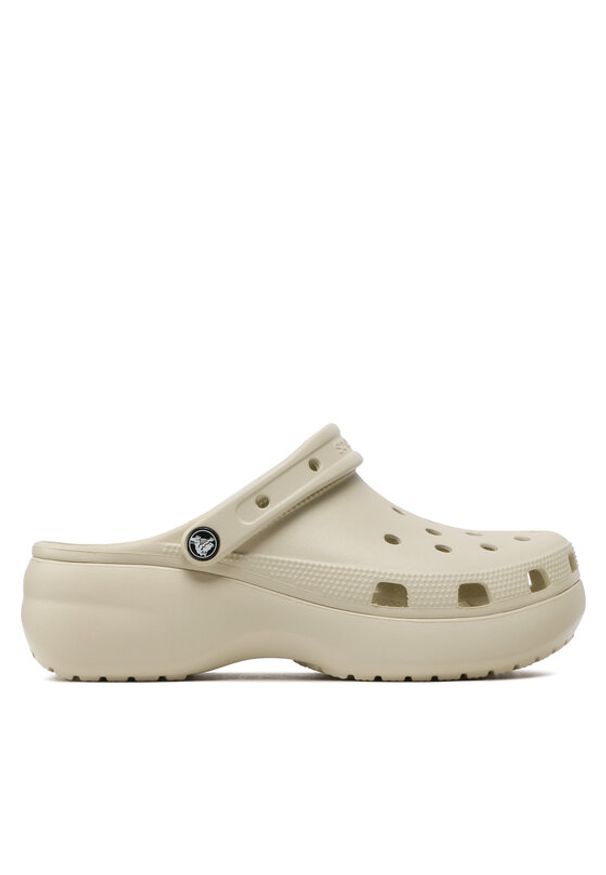 Crocs Klapki Classic Platform Clog W 206750 Beżowy. Kolor: beżowy. Obcas: na platformie