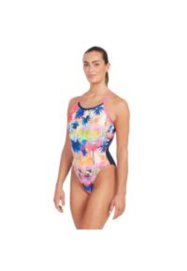 ZOGGS - Strój pływacki jednoczęściowy damski Zoggs Sunset Tri Back. Kolor: niebieski
