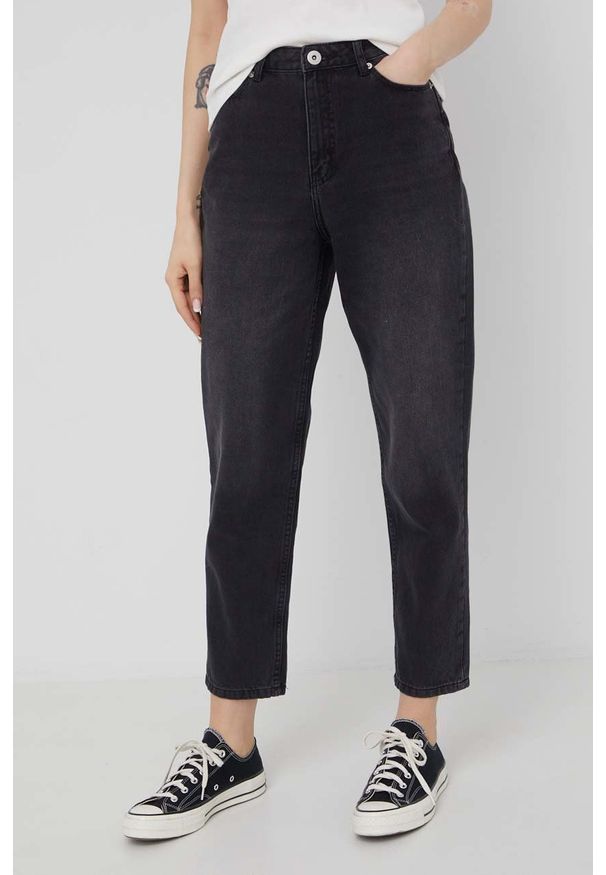 Brave Soul jeansy Celine damskie high waist. Stan: podwyższony. Kolor: szary
