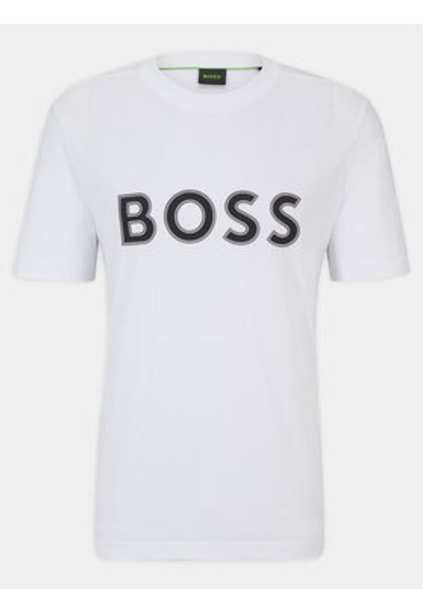 BOSS - Boss T-Shirt Tee 1 50506344 Biały Regular Fit. Kolor: biały. Materiał: bawełna