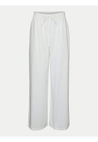 Vero Moda Spodnie materiałowe Linn 10305091 Biały Loose Fit. Kolor: biały. Materiał: len #5