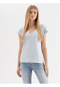 Vero Moda T-Shirt Filli 10247666 Błękitny Regular Fit. Kolor: niebieski. Materiał: syntetyk