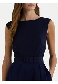 Lauren Ralph Lauren Sukienka koktajlowa 253899330001 Granatowy Slim Fit. Kolor: niebieski. Materiał: syntetyk. Styl: wizytowy