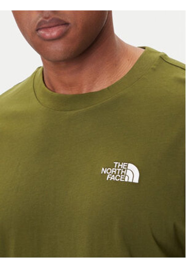 The North Face T-Shirt Simple Dome NF0A87NR Zielony Oversize. Kolor: zielony. Materiał: bawełna