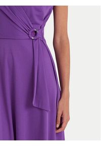 Lauren Ralph Lauren Sukienka codzienna 250868161011 Fioletowy Regular Fit. Okazja: na co dzień. Kolor: fioletowy. Materiał: syntetyk. Typ sukienki: proste. Styl: casual #4