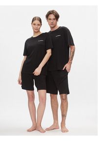 Karl Lagerfeld - KARL LAGERFELD T-Shirt Unisex 220W2180 Czarny Regular Fit. Typ kołnierza: dekolt w karo. Kolor: czarny. Materiał: bawełna #2