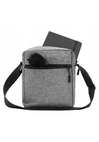 Męska, Materiałowa Torebka, Saszetka, Listonoszka - Pako Jeans - Popiel. Materiał: poliester #4