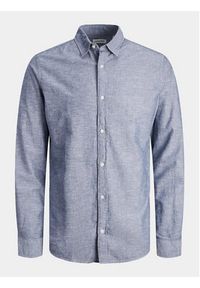 Jack & Jones - Jack&Jones Koszula 12248579 Niebieski Slim Fit. Kolor: niebieski. Materiał: bawełna, len