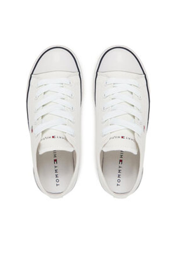 TOMMY HILFIGER - Tommy Hilfiger Trampki T3X9-33846-0890100 Biały. Kolor: biały. Materiał: materiał