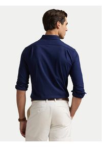 Polo Ralph Lauren Koszula 710899386003 Granatowy Slim Fit. Typ kołnierza: polo. Kolor: niebieski. Materiał: bawełna