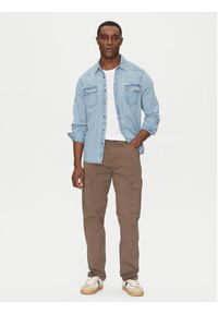 Guess Jeans Koszula M5RH55 D5M82 Niebieski Regular Fit. Kolor: niebieski. Materiał: bawełna #3