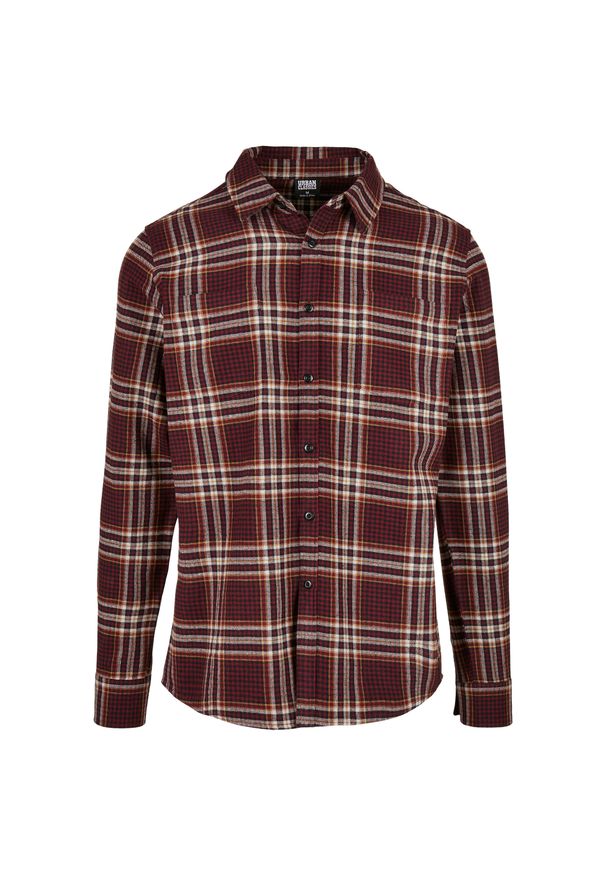 Bluza Urban Classics checked campus. Kolor: czerwony, wielokolorowy, brązowy