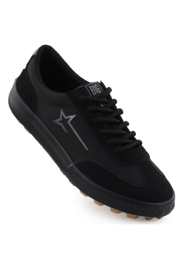 Big-Star - Półbuty sportowe męskie trampki czarne Big Star NN174118. Kolor: czarny. Materiał: tkanina