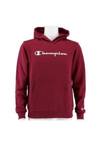 Bluza sportowa chłopięca Champion Big Logo Print. Typ kołnierza: kaptur. Kolor: czerwony. Wzór: nadruk. Styl: sportowy