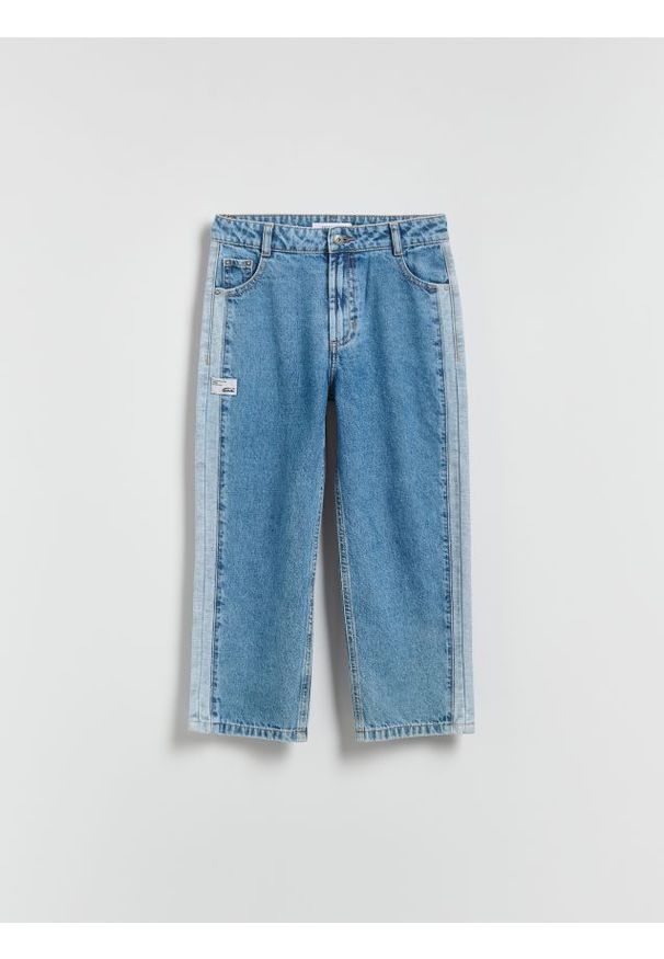 Reserved - Jeansy straight fit - niebieski. Kolor: niebieski