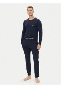 Jack & Jones - Jack&Jones Piżama Everest 12273632 Granatowy Standard Fit. Kolor: niebieski. Materiał: bawełna