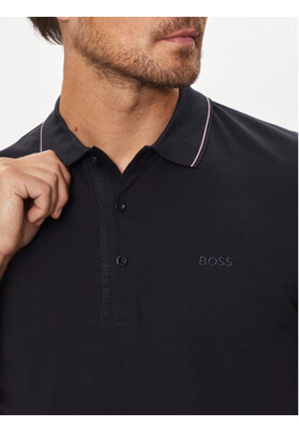 BOSS - Boss Polo Paule 4 50506195 Granatowy Slim Fit. Typ kołnierza: polo. Kolor: niebieski. Materiał: bawełna