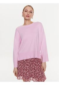 Moss Copenhagen Sweter Dalinda 17430 Różowy Relaxed Fit. Kolor: różowy. Materiał: wiskoza #1