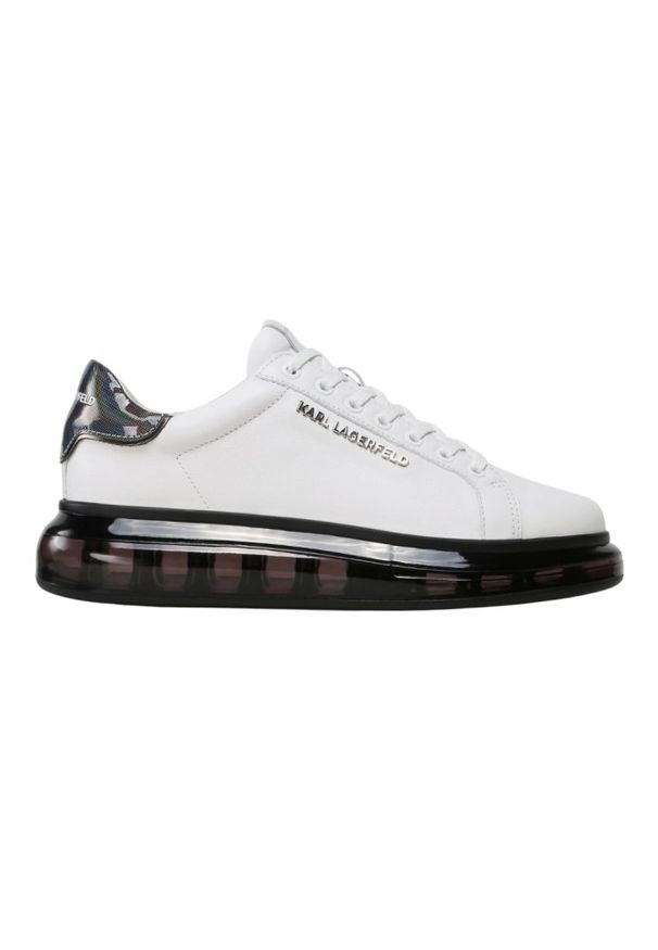 Karl Lagerfeld - KARL LAGERFELD Białe męskie sneakersy KAPRI KUSHION Lo Lace Lthr. Kolor: biały
