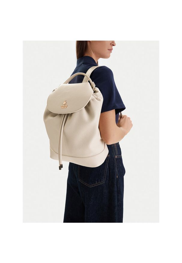 Plecak Beverly Hills Polo Club. Kolor: kremowy