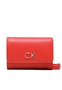 Calvin Klein Torebka Re-Lock Trifold Sm W/Strap K60K611010 Czerwony. Kolor: czerwony. Materiał: skórzane #1