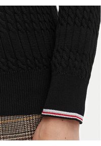 Beverly Hills Polo Club Sweter P-SS26W-M537390BLK Czarny Regular Fit. Typ kołnierza: polo. Kolor: czarny. Materiał: bawełna #3