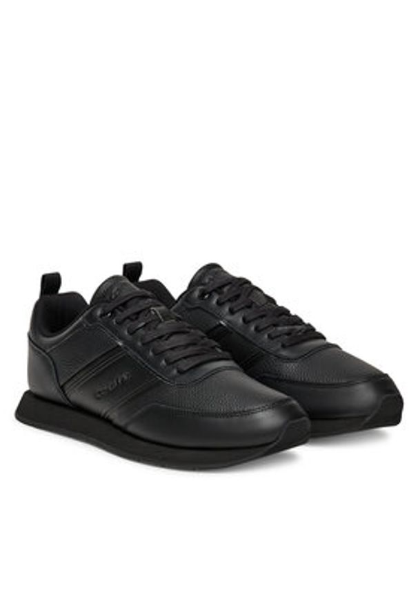 Calvin Klein Sneakersy Low Prof Runn Laceup Tape HM0HM01897 Czarny. Kolor: czarny. Materiał: skóra