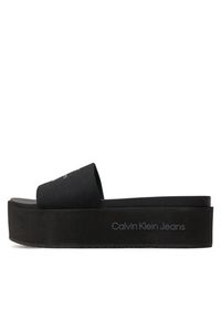 Calvin Klein Jeans Klapki Flatform Sandal Met YW0YW01036 Czarny. Kolor: czarny #6