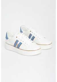 Twinset Milano - Sneakersy damskie skórzane TWINSET. Materiał: skóra