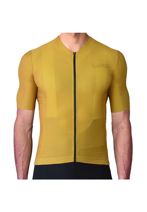 LUXA - Koszulka Rowerowa z krótkim rękawem męska Luxa Lollipop. Kolor: pomarańczowy, wielokolorowy, żółty. Materiał: elastan, poliester. Długość rękawa: krótki rękaw. Długość: krótkie